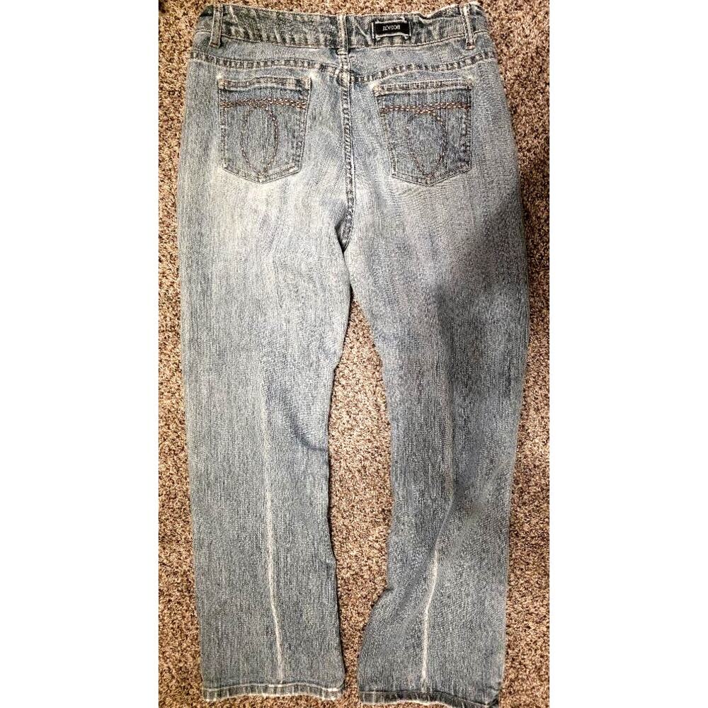 Bogari Y2K Low Rise Bootcut Jeans Womens 10 Light Wash Denim